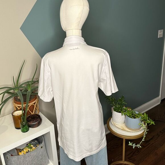 Travis Mathew White Polo Shirt Men’s M Golf Athleisure Classic Resort Wear - Picture 5 of 10